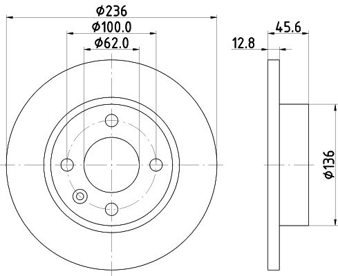 HELLA 8DD 355 105-871 Brake Disc