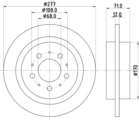 HELLA 8DD 355 107-101 Brake Disc