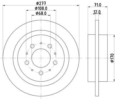 Brake Disc HELLA 8DD 355 107-101