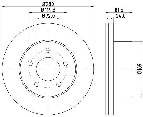 HELLA 8DD 355 108-591 Brake Disc