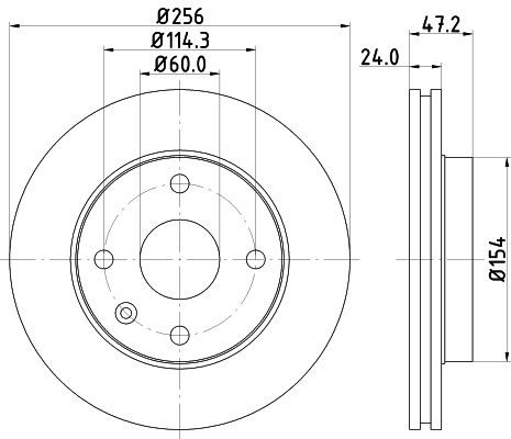 HELLA 8DD 355 111-351 Brake Disc