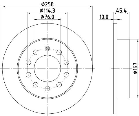 HELLA 8DD 355 114-531 Brake Disc