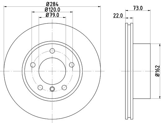 HELLA 8DD 355 118-031 Brake Disc