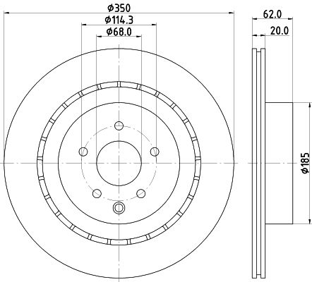 HELLA 8DD 355 122-261 Brake Disc