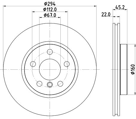 HELLA 8DD 355 122-651 Brake Disc