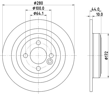 HELLA 8DD 355 122-971 Brake Disc