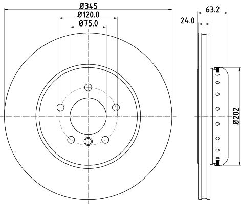 HELLA 8DD 355 123-231 Brake Disc