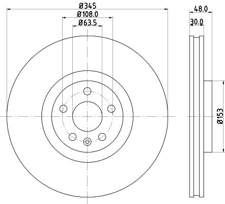 HELLA 8DD 355 126-371 Brake Disc