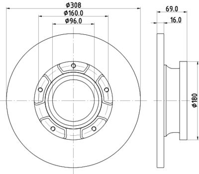 Brake Disc HELLA 8DD 355 126-591