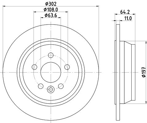 HELLA 8DD 355 126-781 Brake Disc
