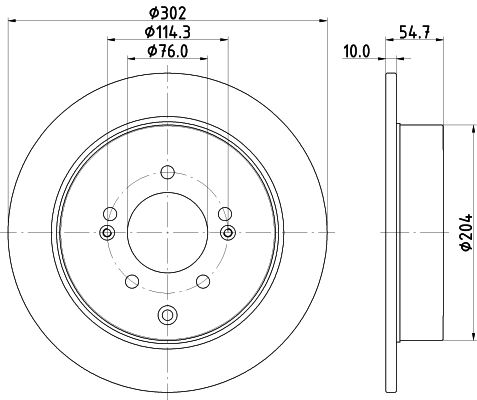 HELLA 8DD 355 126-911 Brake Disc