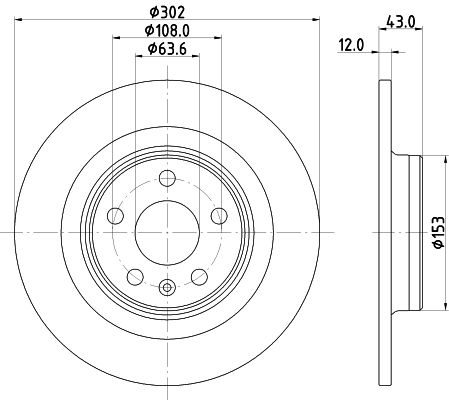 HELLA 8DD 355 126-991 Brake Disc