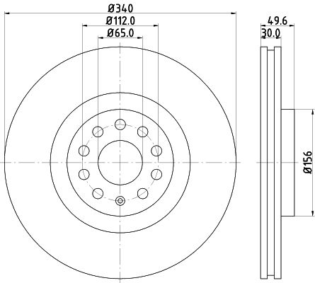 HELLA 8DD 355 129-241 Brake Disc