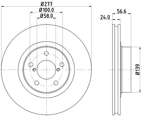 HELLA 8DD 355 129-421 Brake Disc