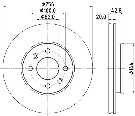 HELLA 8DD 355 130-001 Brake Disc
