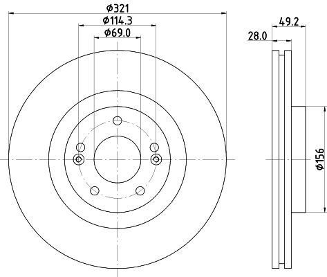 HELLA 8DD 355 131-351 Brake Disc