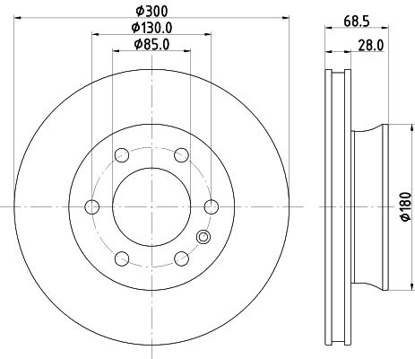 HELLA 8DD 355 131-891 Brake Disc