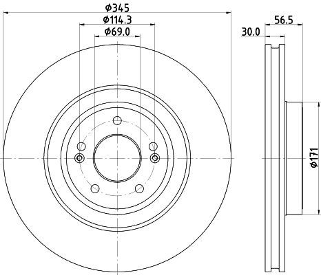 HELLA 8DD 355 132-651 Brake Disc