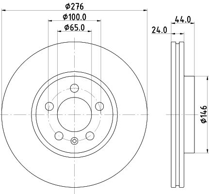 HELLA 8DD 355 132-891 Brake Disc