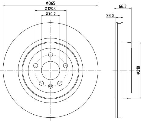 HELLA 8DD 355 132-901 Brake Disc