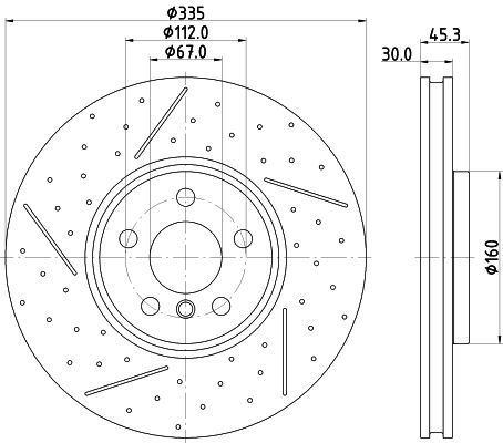 HELLA 8DD 355 133-091 Brake Disc