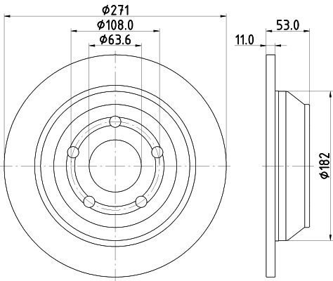 HELLA 8DD 355 133-781 Brake Disc