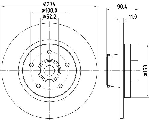 HELLA 8DD 355 133-851 Brake Disc