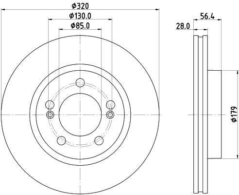 HELLA 8DD 355 134-321 Brake Disc