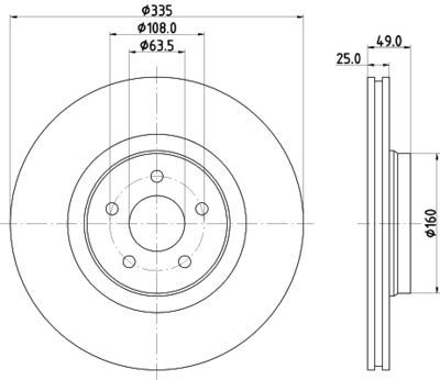 Brake Disc HELLA 8DD 355 134-631
