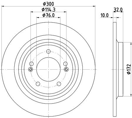 HELLA 8DD 355 134-731 Brake Disc