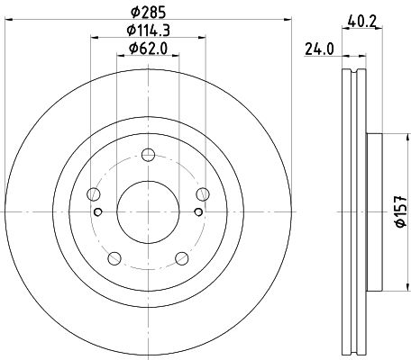HELLA 8DD 355 134-741 Brake Disc