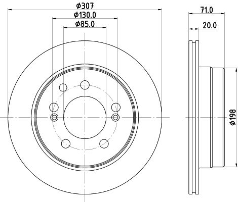 HELLA 8DD 355 134-911 Brake Disc