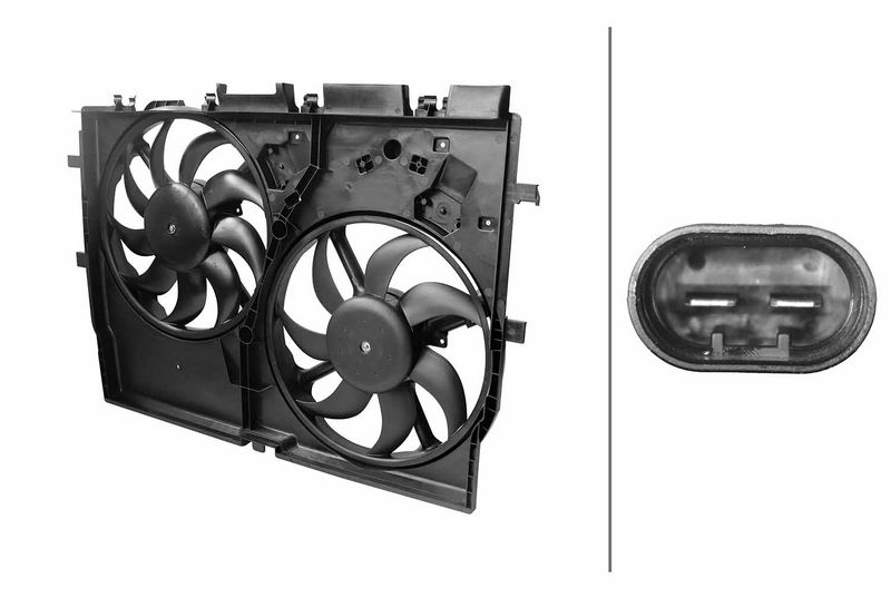 HELLA 8EW 366 420-171 Fan, engine cooling