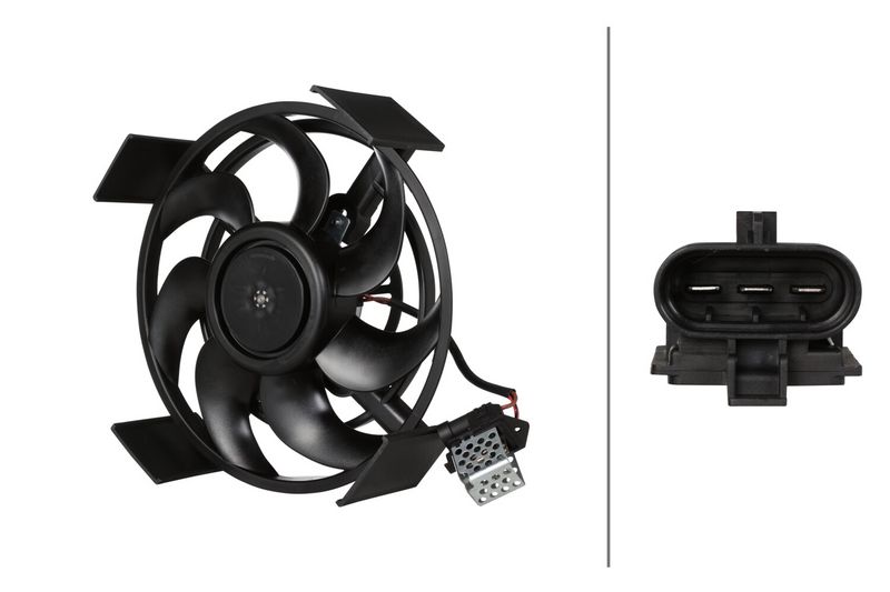 HELLA 8EW 366 420-581 Fan, engine cooling