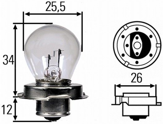 HELLA 8GA 008 899-061 Bulb, headlight