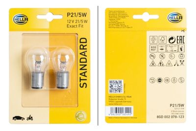 Bulb, direction indicator HELLA 8GD 002 078-123