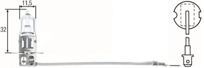 Bulb, headlight HELLA 8GH 002 090-153