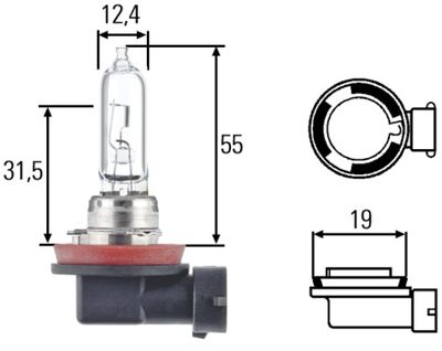 Bulb, headlight HELLA 8GH 008 357-151