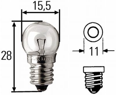 Bulb, direction indicator HELLA 8GP 002 096-061