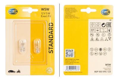 Bulb, direction indicator HELLA 8GP 003 594-123