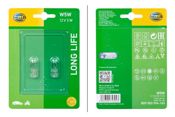 HELLA 8GP 003 594-163 Bulb, direction indicator