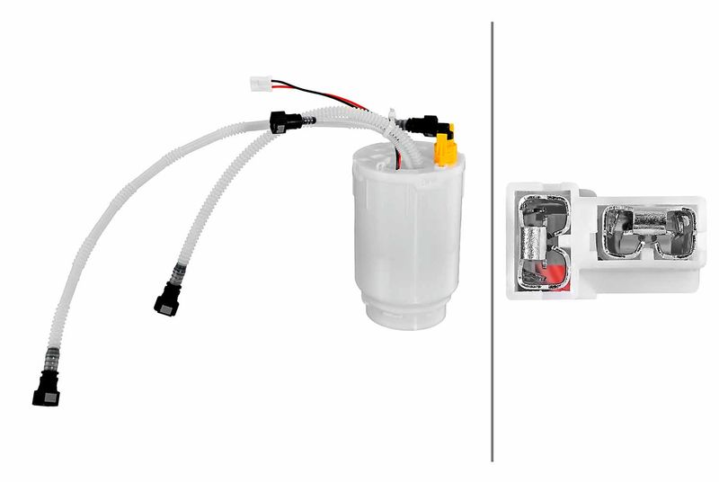 HELLA 8TF 358 306-431 Swirl Pot, fuel pump