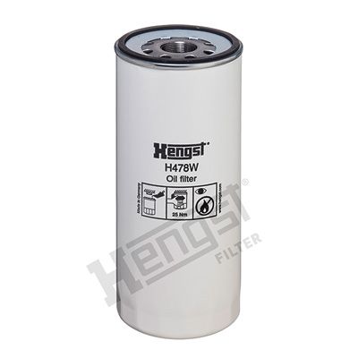 Oil Filter HENGST FILTER H478W