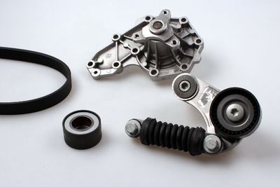 Water Pump + V-Ribbed Belt Kit HEPU PK00542