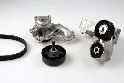 Water Pump + V-Ribbed Belt Kit HEPU PK02371