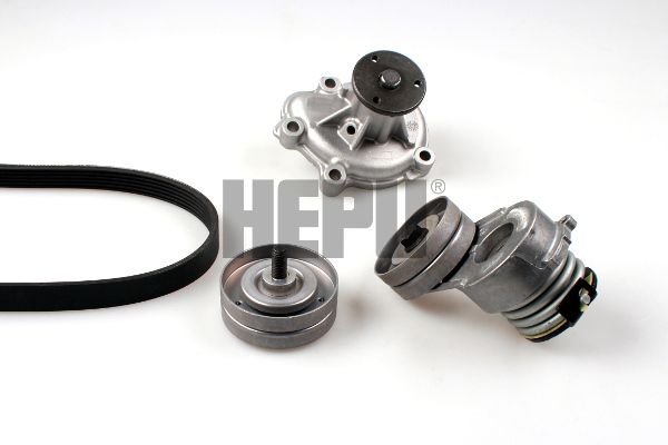 HEPU PK03263 Water Pump + V-Ribbed Belt Kit