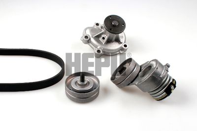 Water Pump + V-Ribbed Belt Kit HEPU PK03263