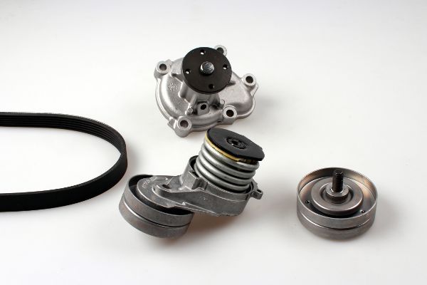 HEPU PK03410 Water Pump + V-Ribbed Belt Kit