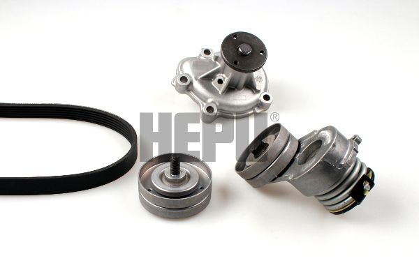HEPU PK03721 Water Pump + V-Ribbed Belt Kit