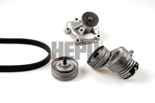 HEPU PK03722 Water Pump + V-Ribbed Belt Kit
